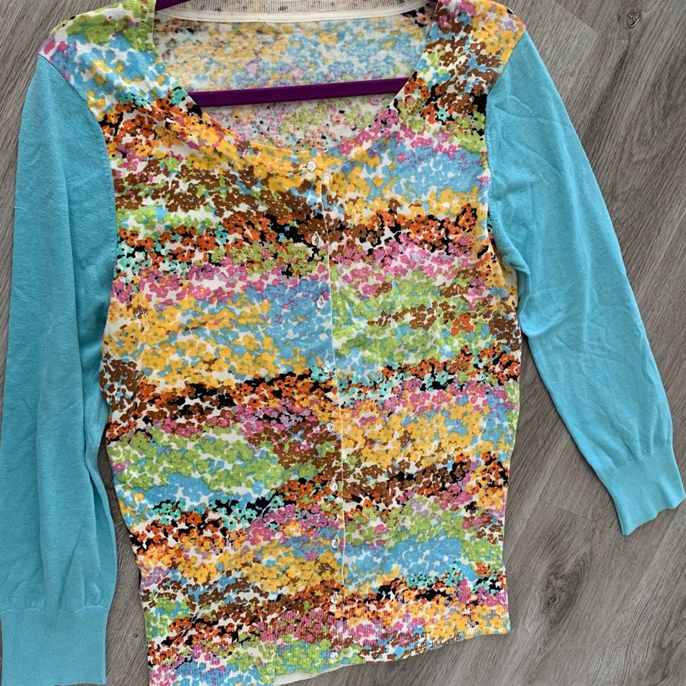 💖 Camellia Colourful Floral Silk Blend Cardigan